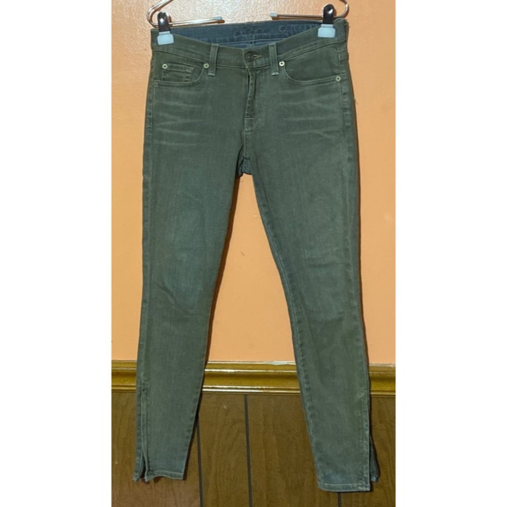 Cropped Skinny Ankle Zip Jeans - Picture 2 of 8